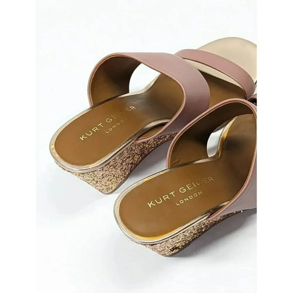 Kurt Geiger London Women's Charing Wedge Sandals Pale Pink Size 39 (MSRP $185) - Picture 6 of 12